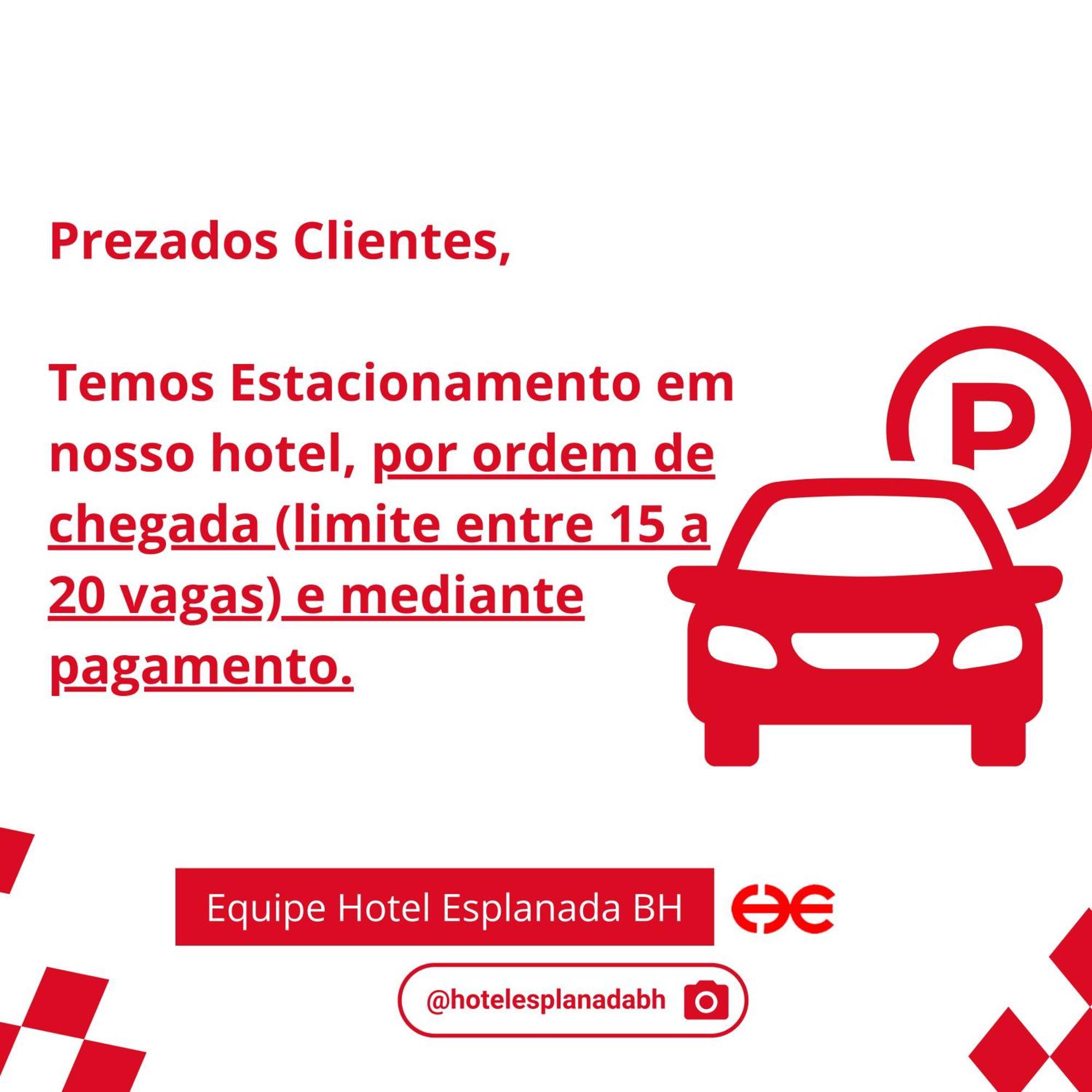 Hotel Esplanada Belo Horizonte - Proximo A Estacao De Trem מראה חיצוני תמונה